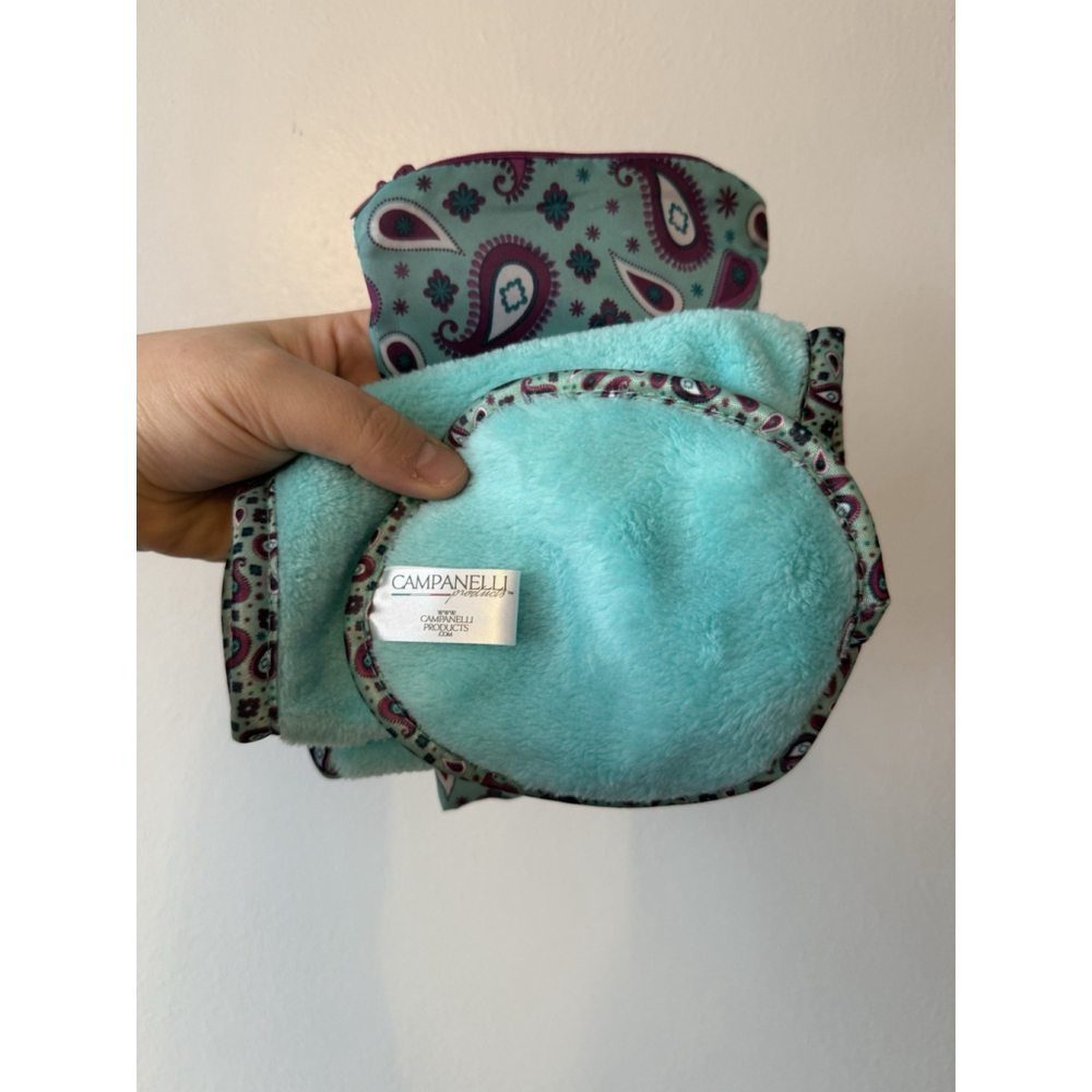 Campanelli “Fresh Face” Soft Makeup Remover Cloths & Travel Case Paisley New